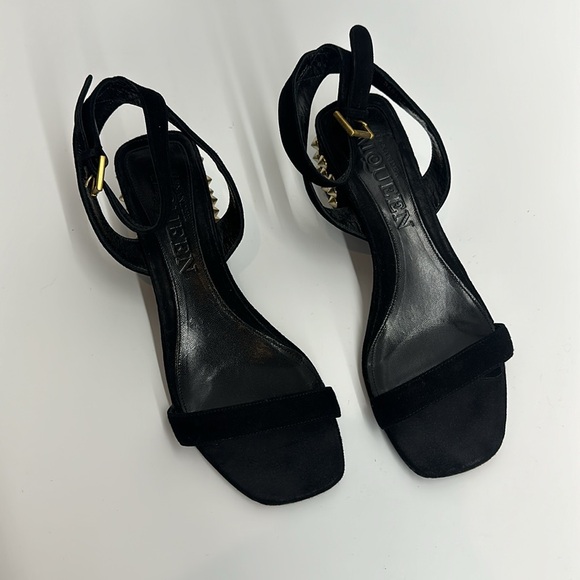 ALEXANDER MCQUEEN SPIKE BLOCK HEEL SANDALS - Picture 13 of 15